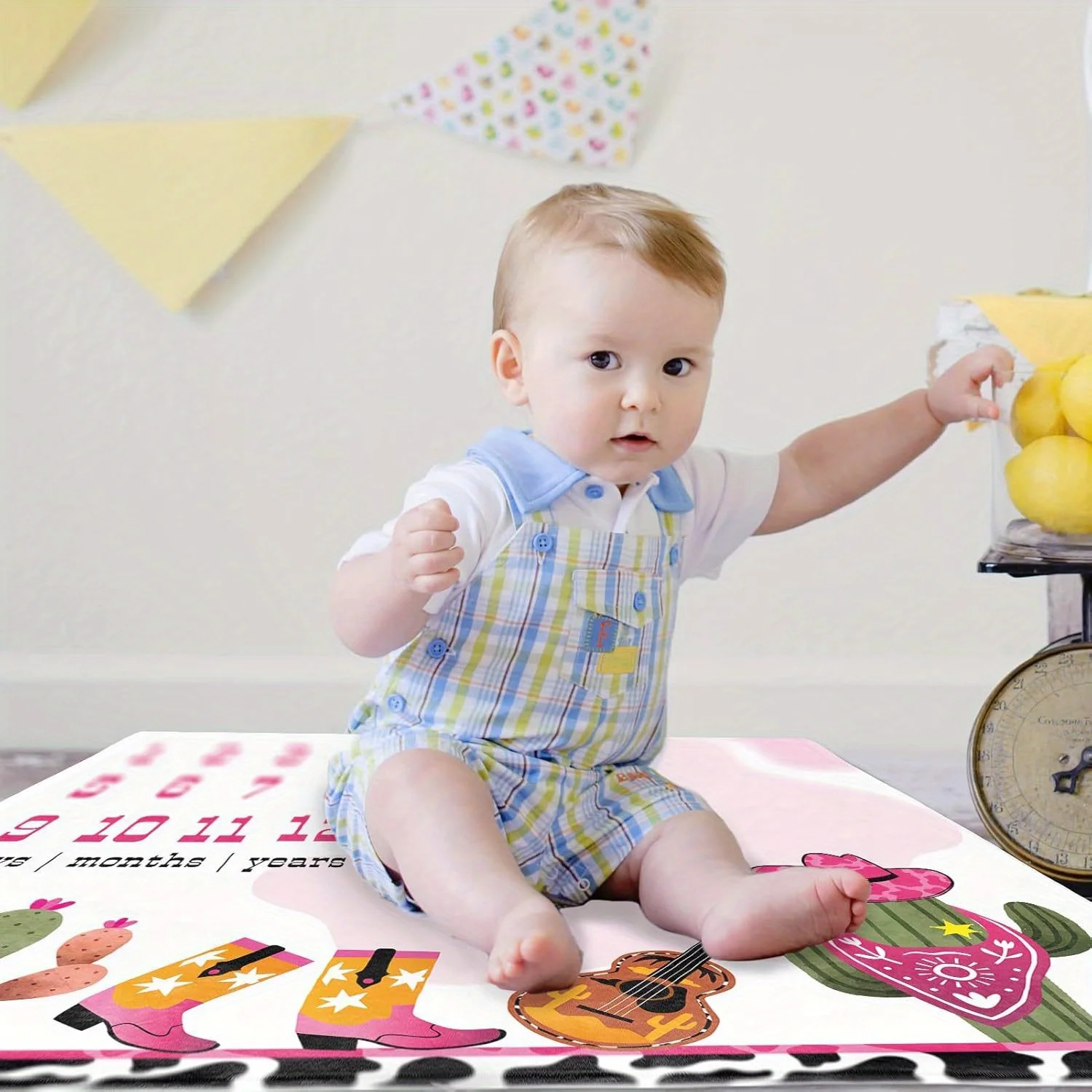 

Плед VIKAMA в мексиканском стиле для фотосессий новорожденных, крещения, празднования важных событий, отслеживания роста