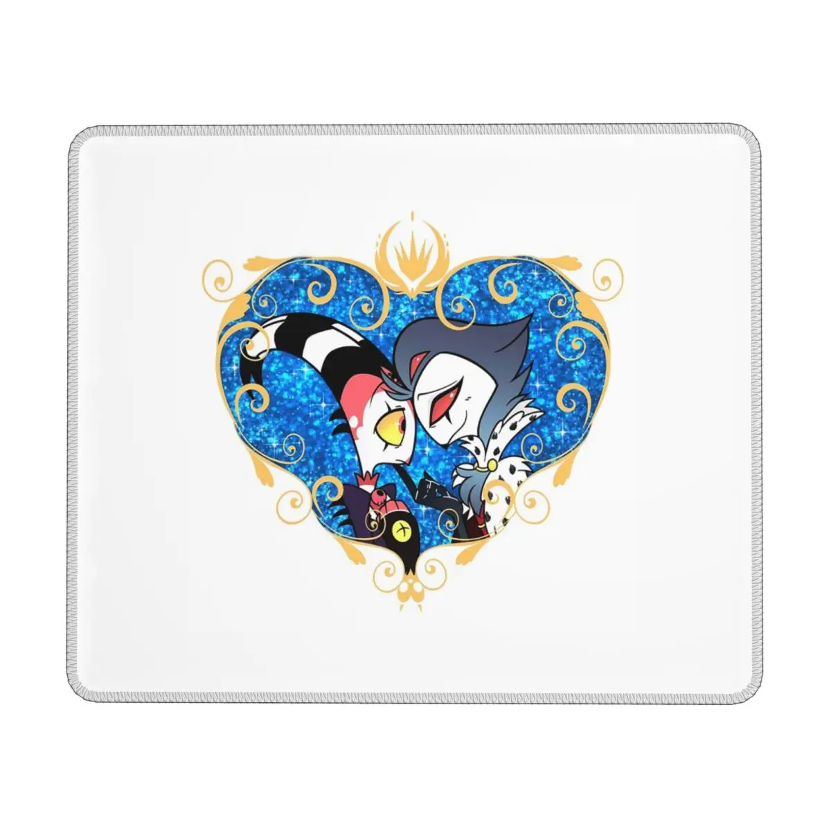 Helluva Boss Stolas And Blitzo Heart Frame Multi-size Mouse Pad Computer Keyboard Mouse Mat Gamer PC Laptop Desk Mat