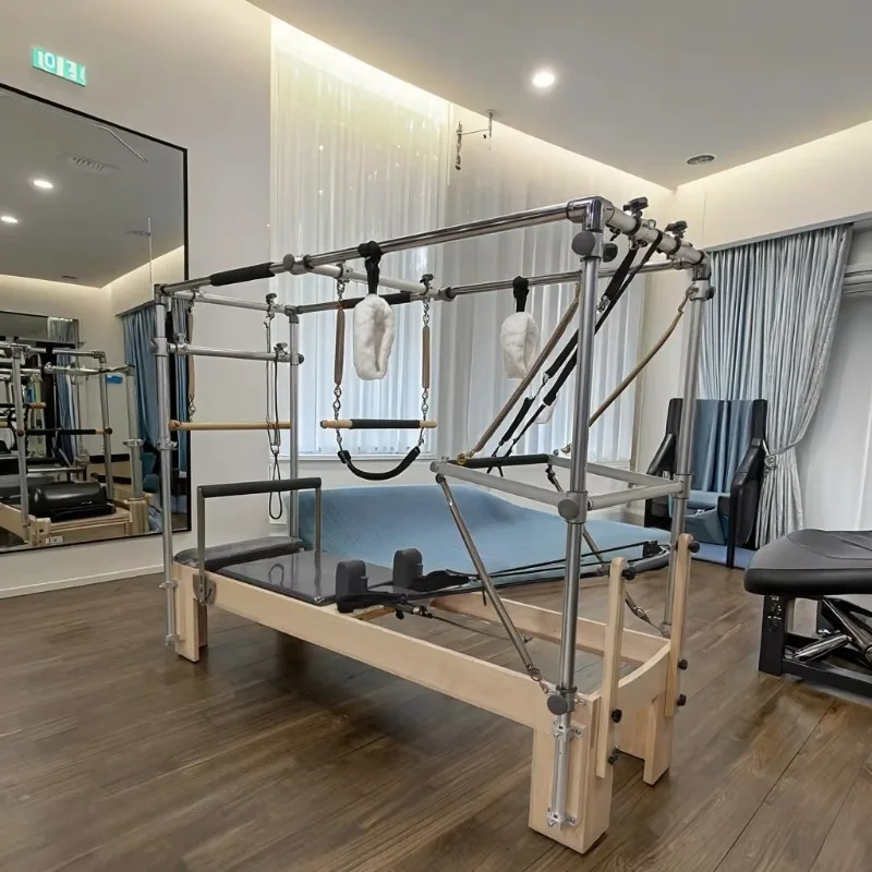 YTYIN 3 In 1 Trapeze Wood Bed Machine Pilates Reformer Combo With Tower For Sale