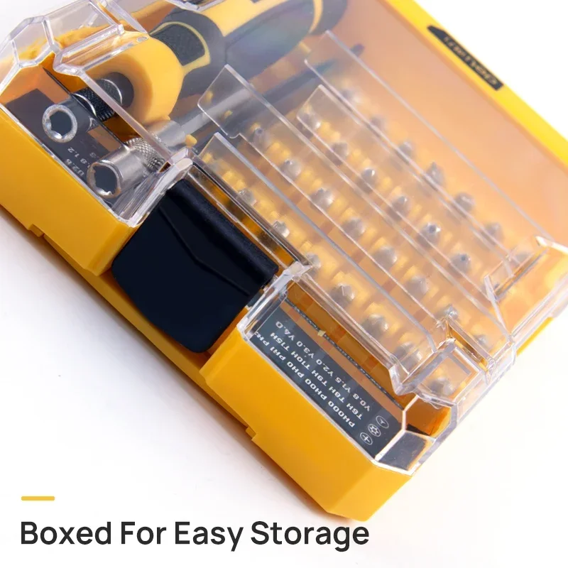 Deli 33 Pcs/Set Precision Screwdriver Multifunctional Magnetic Hexagon Torx Screwdriver Repair Tool Sets