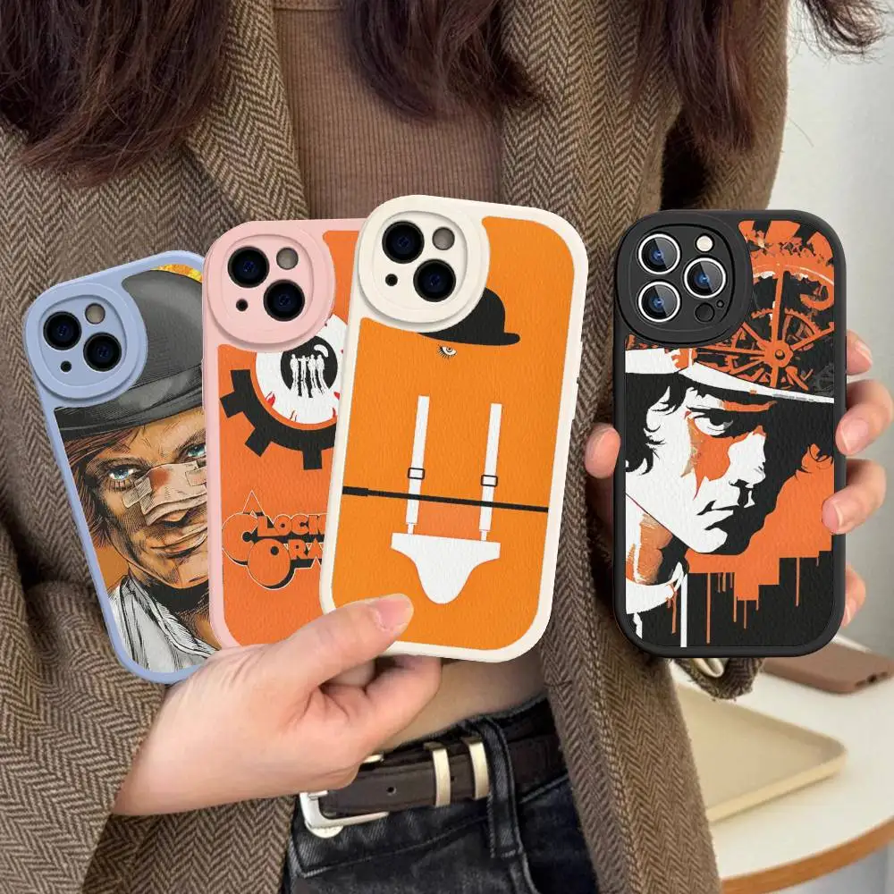 

A C-clockwork O-orange Movie Phone Case For IPhone 16 15 14 13 12 11 Pro Max Plus Shockproof Leather Cover