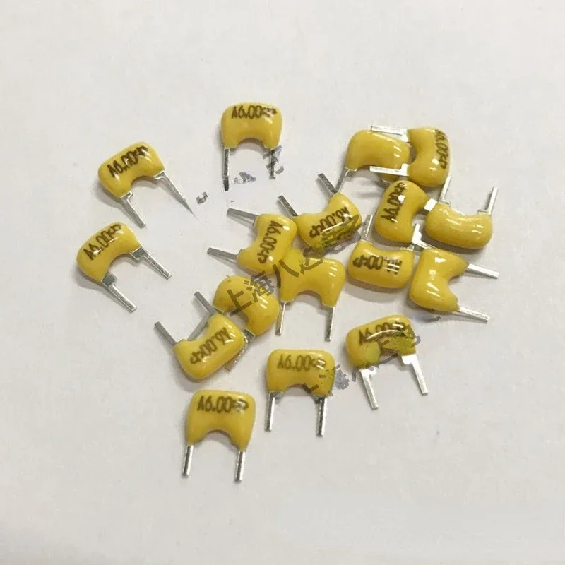 100Pcs 6M Crystal Oscillator 6M Ceramic  3  2 Feet In-line Yellow