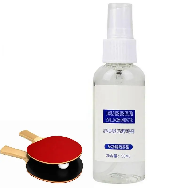 Table Tennis Paddle Cleaner 50ml Table Tennis Racket Detergent Agent Ping-Pong Rubber Cleaners Spray Effective Cleaning Liquid