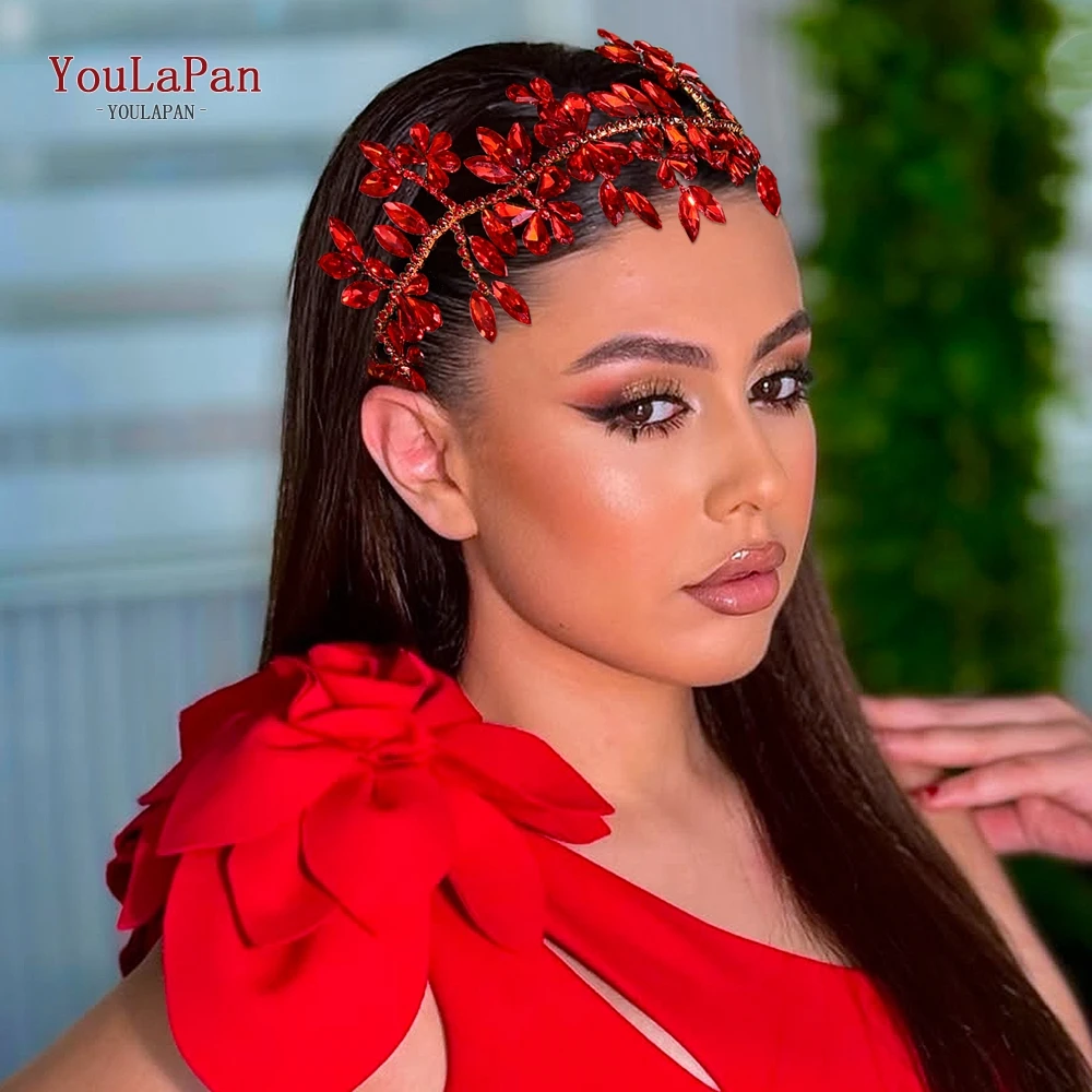YouLaPan งานแต่งงานเจ้าสาวแถบคาดศีรษะ Rhinestone Headpiece ผู้หญิงอุปกรณ์เสริมผมเจ้าสาวเครื่องประดับผม Headwear สําหรับปาร์ตี้ Tiara HP239