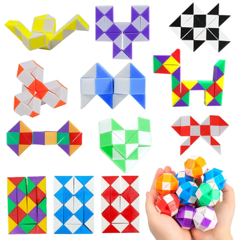 12/24/36 Pcs Fun 24-Segment Folding Variety Puzzle Kids Birthday Wedding Party Guest Gift Easter Pinata Filler New Year’s Gift