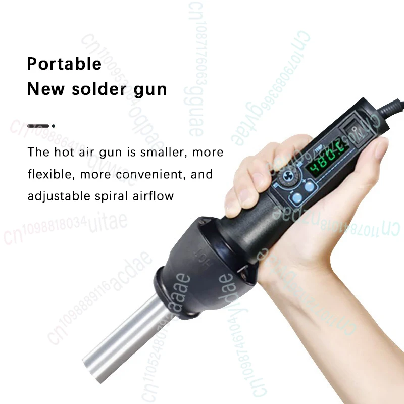 

LCD Digital Display Hot Air Gun Portable Controllable Warm Air Gun Industrial Drying Gun Hot Air Machine