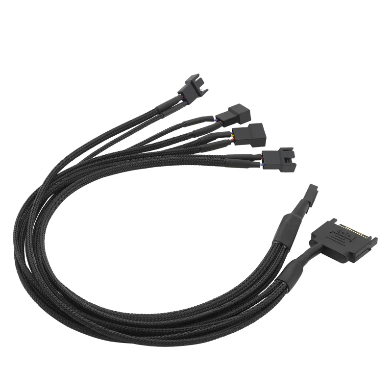 Ventola del Computer PWM controllo della temperatura linea SATA un punto cinque SATA a 4pin linea un trascinamento cinque Hub elaborazione della rete del pacchetto