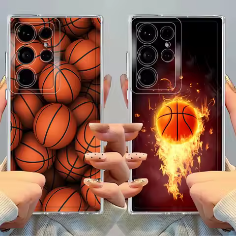 Basketball Soft Cover Phone Case for Samsung Galaxy S24 FE S23 S20 S25 Ultra Note 10 20 Ultra S10 Plus S21 S22