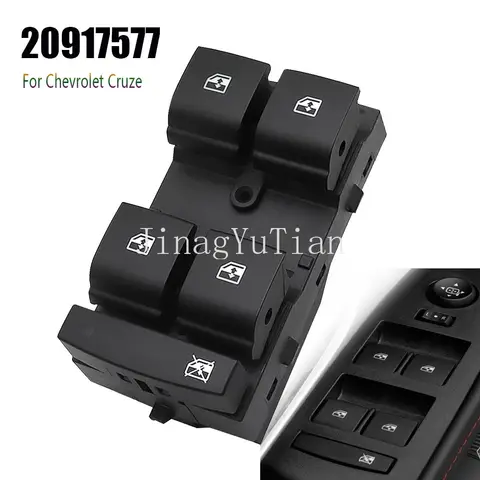 Chevrolet Orlando Cruze Malibu 용 운전자 측 전동 창 스위치 버튼 2012 2013 2014 2015 2016 자동차 액세서리 20917577