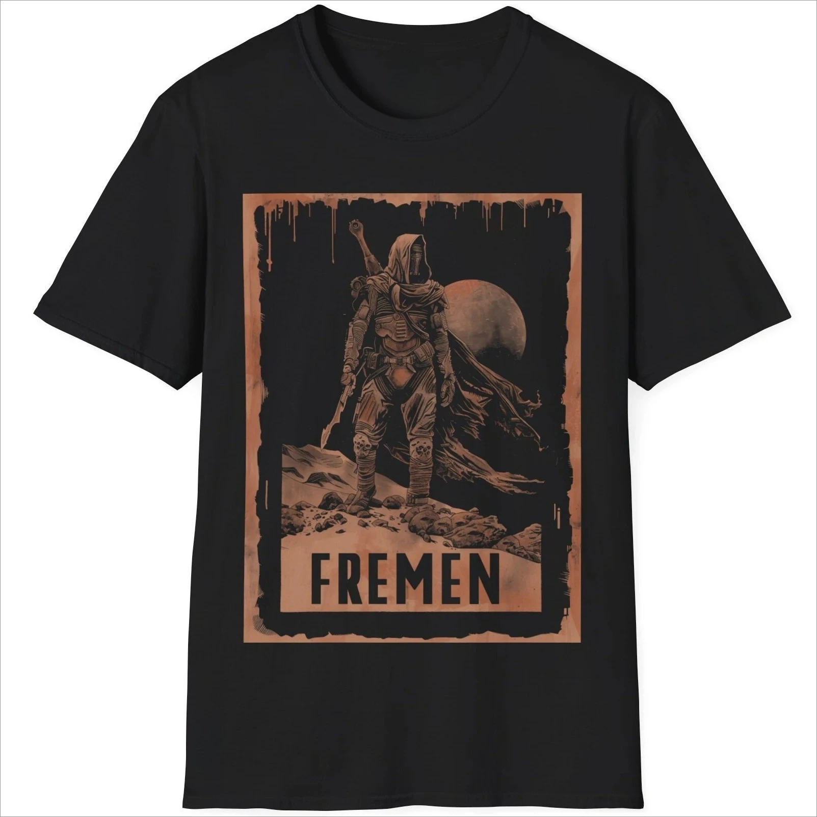 القوطية نمط فريمن الحارس المحملة الكثبان الرملية Arrakis الصحراء الصيف الرجال والنساء فضفاضة وتنفس تي شيرت #4