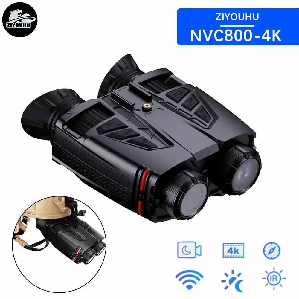 جديد NV800C 4K مناظير للرؤية الليلية الرقمية رئيس شنت 16X التكبير التكبير FHD كاميرا فيديو مع بوصلة WiFi للصيد #1