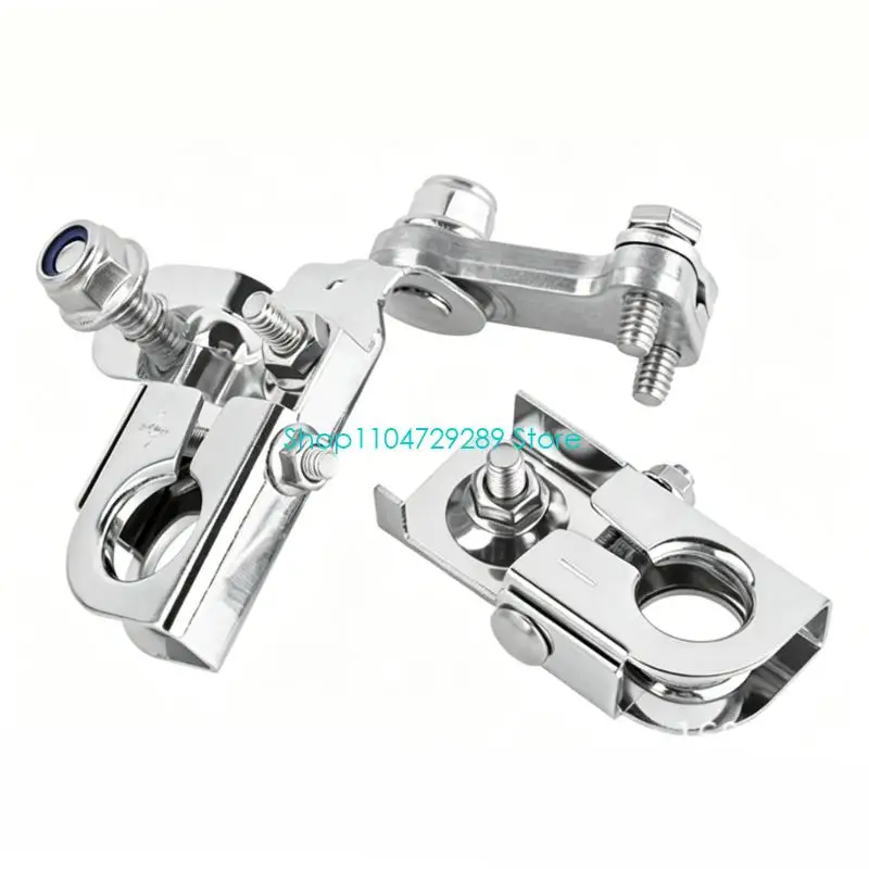 D8KE Positive Negative Battery Terminal Clamp Set for Car Motorcycle Motorhome Marine Use