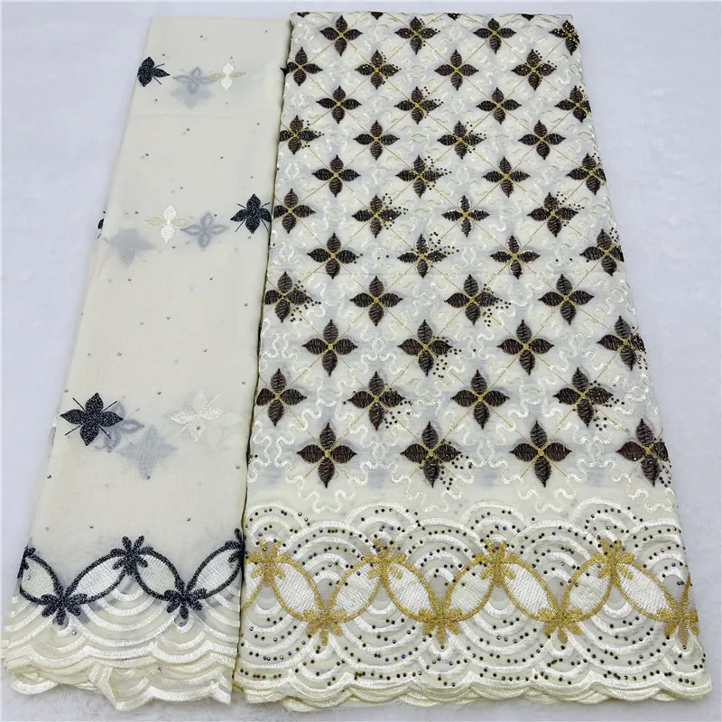 

7 yard With Scarf Swiss lace fabric Dry lace embroidery African 100% cotton fabrics Swiss voile lace Dubai style 12L29302