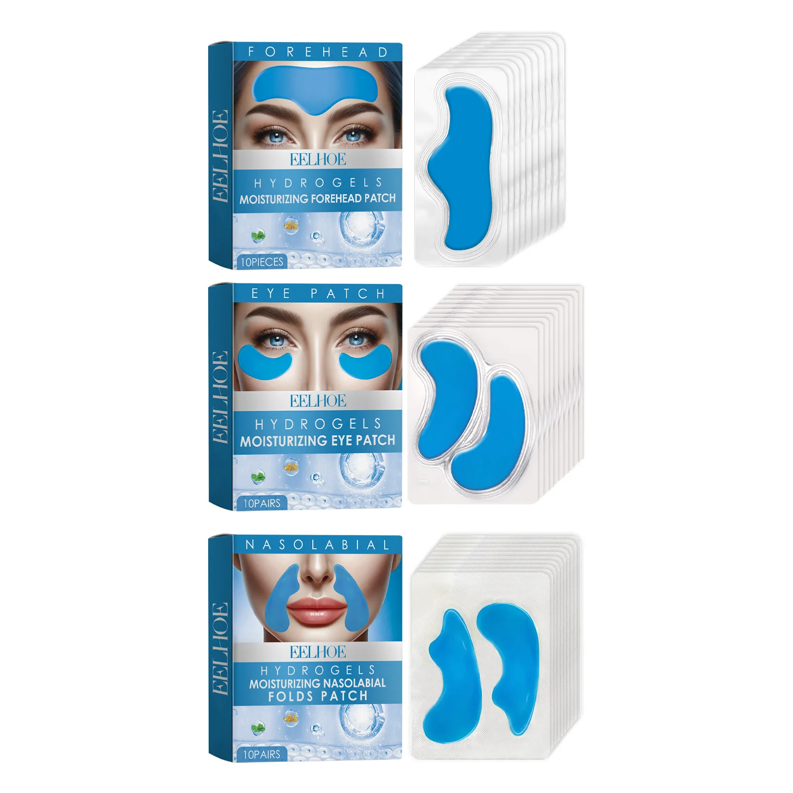 EELHOE Forehead Wrinkle Patch Anti Age Firm Anti-Wrinkle Eye Patches Lifting Facial Wrinkle Patches for Face Moisturizing Mask