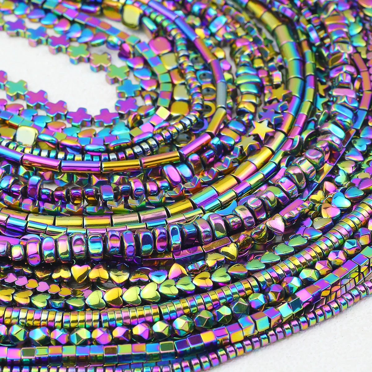 45 نمط ملون الهيماتيت الطبيعي جولة مربع القلب ستار غير النظامية فضفاض حجر الخرز لصنع المجوهرات القلائد سوار ذاتي الصنع #3