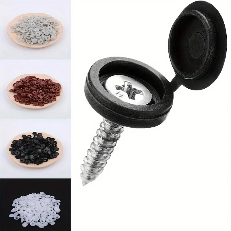 50PCS/Bag Practical Hinged Plastic Screw Fold Snap Protective Cap Button Nuts Cover Bolts Protect Furniture Decor 2026