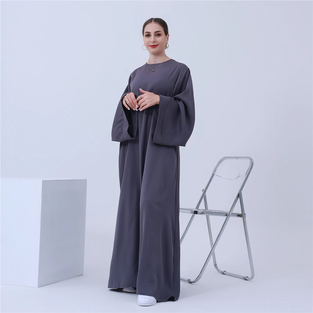 Modesto abaya muçulmano feminino casual longo maxi vestido turquia dubai árabe roupas islam vestido eid ramadan caftan femme jalabiya robe