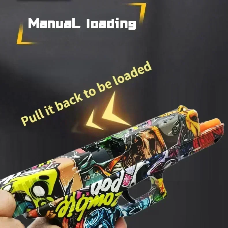 Pistolet jouet pour enfants avec Laser G17, balle en mousse souple, boule d'eau, pistolet Airsoft manuel, Sports de plein air, arme de jeu CS