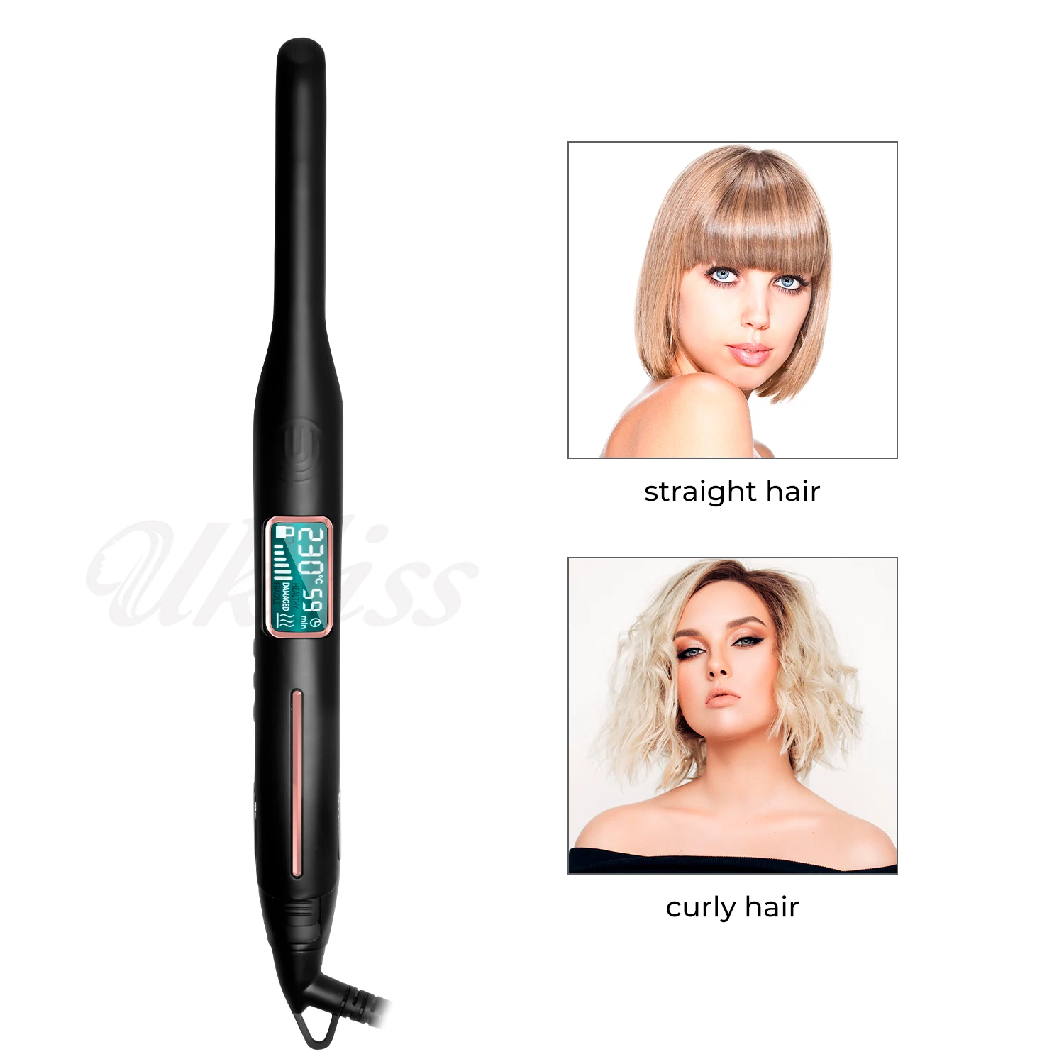 Mini Professional 2 in 1 Portable Hair Curler Hair Straightener Flat Iron Hairs Straightening Iron Styling Tools