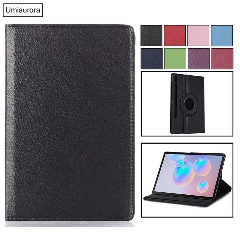 Чехол для планшета Samsung Tab S6 S7+ S8 S9 FE Plus 12,4 дюйма S10 Ultra SM-X920 SM-X520 SM-X620 X820 X610 с откидной подставкой из искусственной кожи Funda
