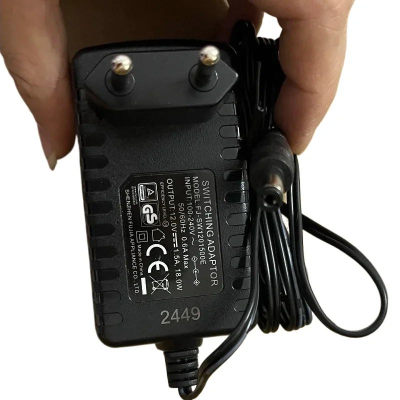 new for switching adapter FJ-SW1201500E, European standard, 12 V, 1.5 A, 5.5*2.1 mm connector