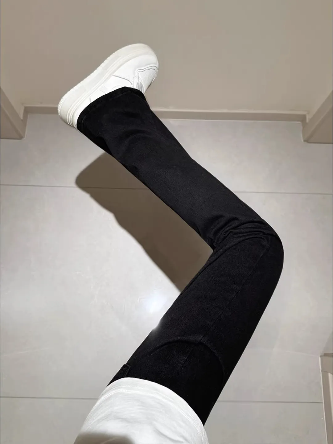 

Bla Cleanfit Flared Jeans Men's Autumn Winter American Fce Slim High Street Narrow Straight Leg Pants Youth Faion