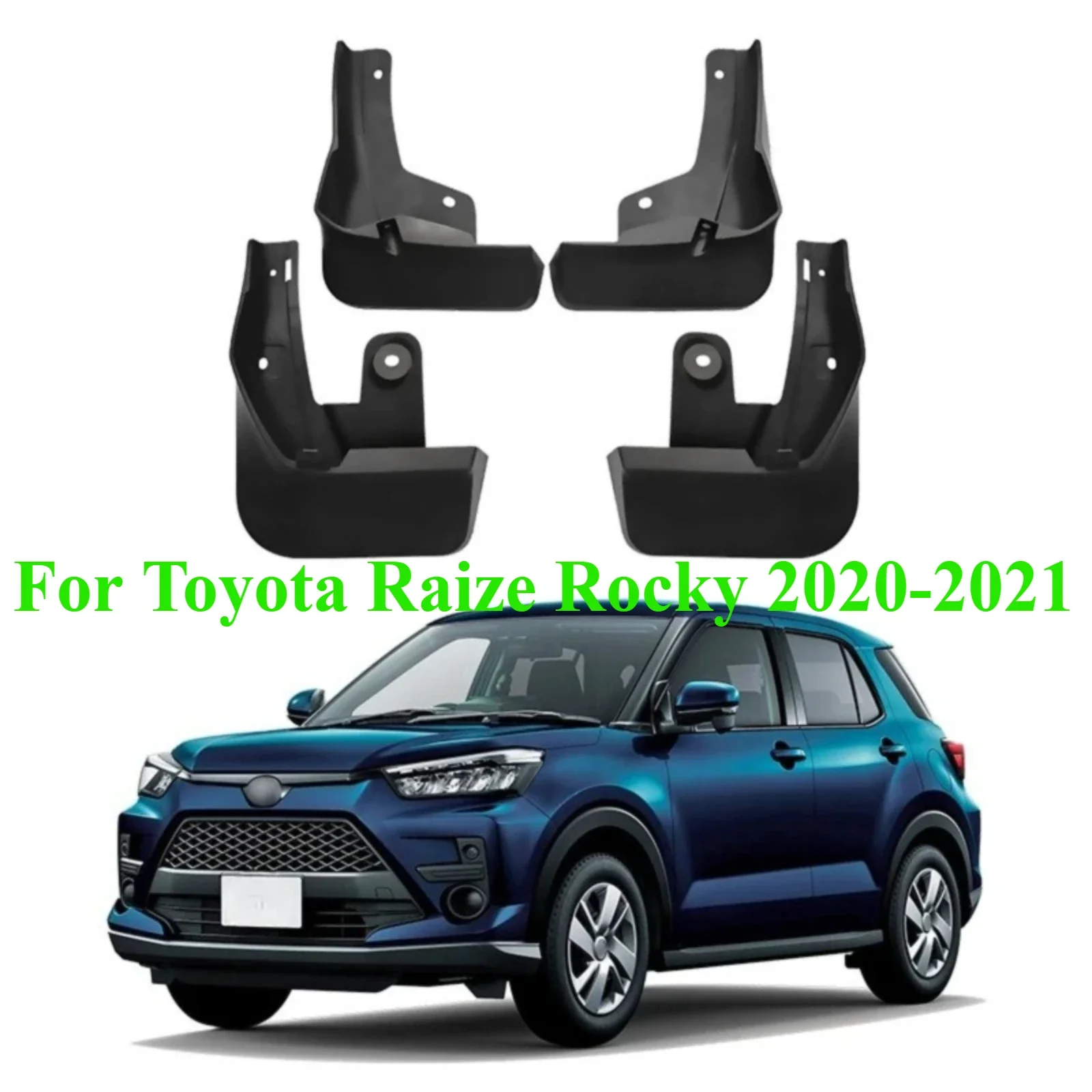 Mud Flaps Mudguards Splash Guards Auto Exterior Tire Protective Accessories For Toyota Raize Rocky 2020-2021 Car 4Pcs Front&Rear
