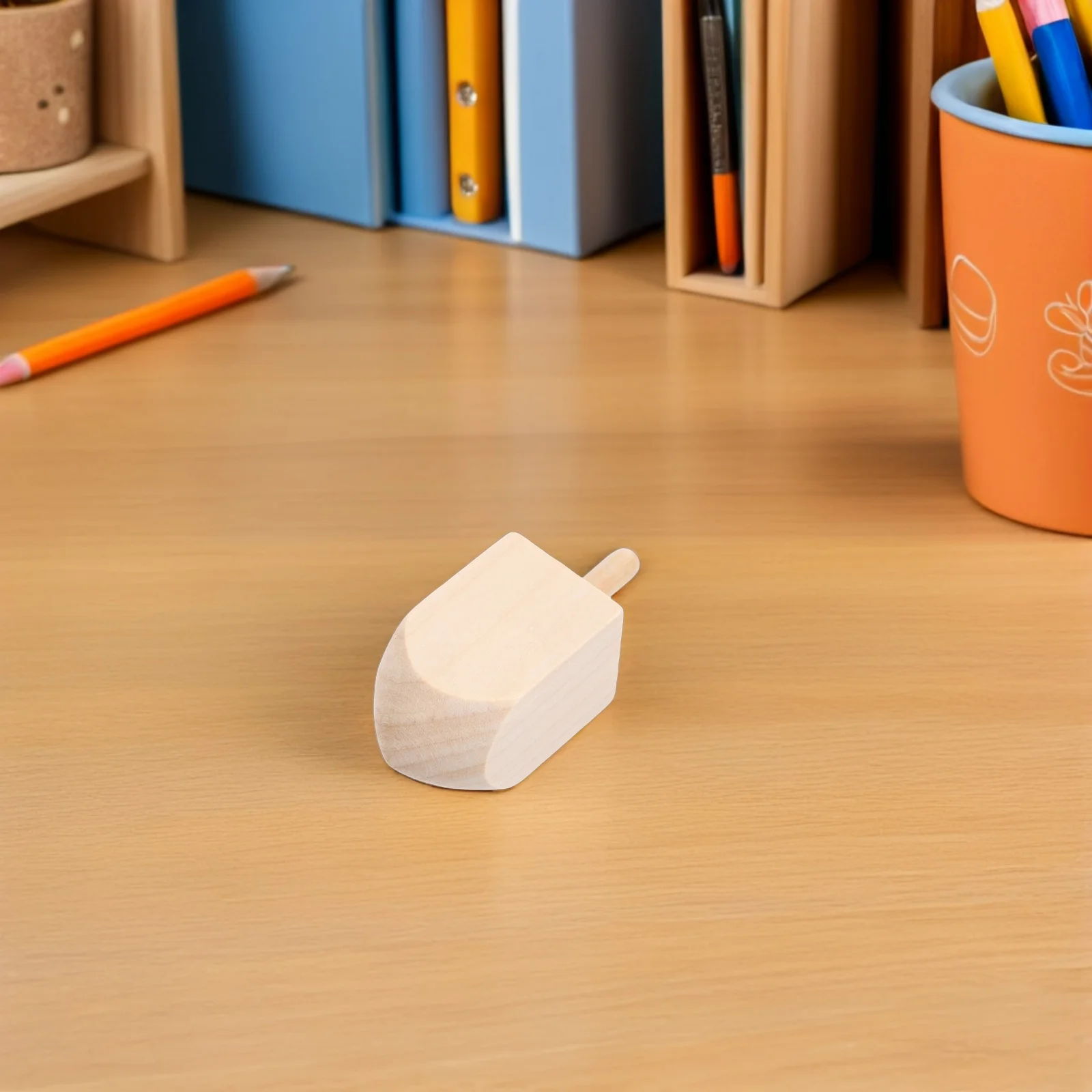 4 Stücke Chanukka Holz Dreidel Unvollendete Kreisel Holz Chanukka Gyro Bastelbedarf Dekoratives Kreiselspiel Familienspaß