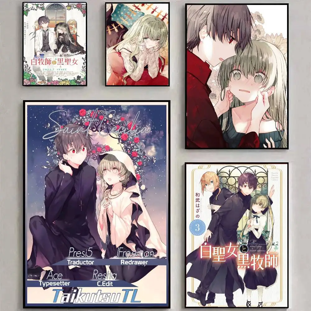 Saint Cecilia And Pastor L-Lawrence Anime Art Sticky Wall Waterproof Home Living Room Bedroom Bar Aesthetic Decoration