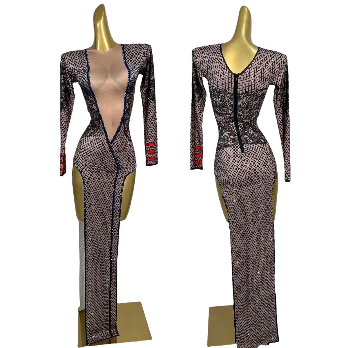 

Специальное предложение: Черное длинное платье для женщин, сексуальный наряд для клубных вечеринок, выступлений на сцене, для дрэг-квин, танцевальных шоу