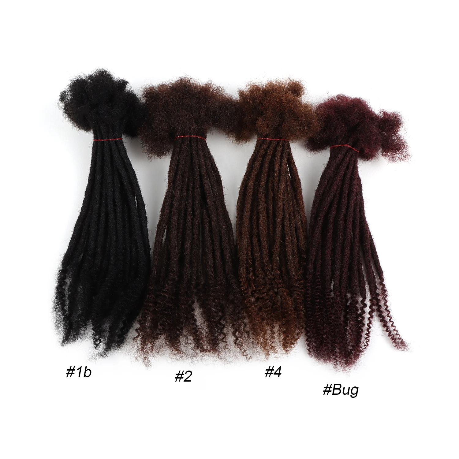 VAST Dreads-extensiones de cabello humano 100% hechas a mano con extremos rizados, venta al por mayor