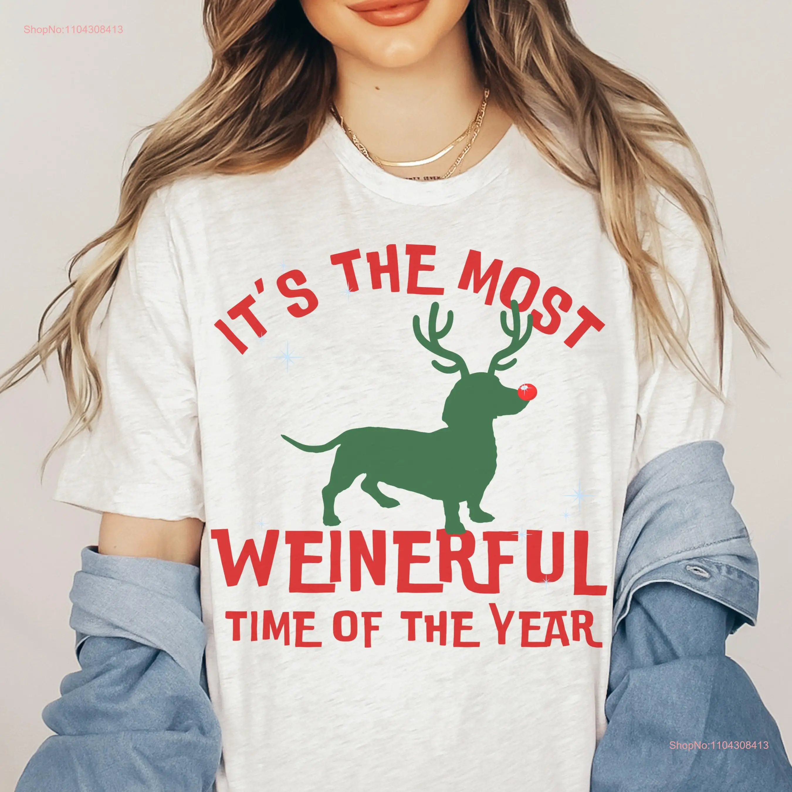 Most Weinerful Time of the Year Dachshund Christmas SweaT T Shirt Dog Weenie Weiner Mom Lover  long or short sleeves