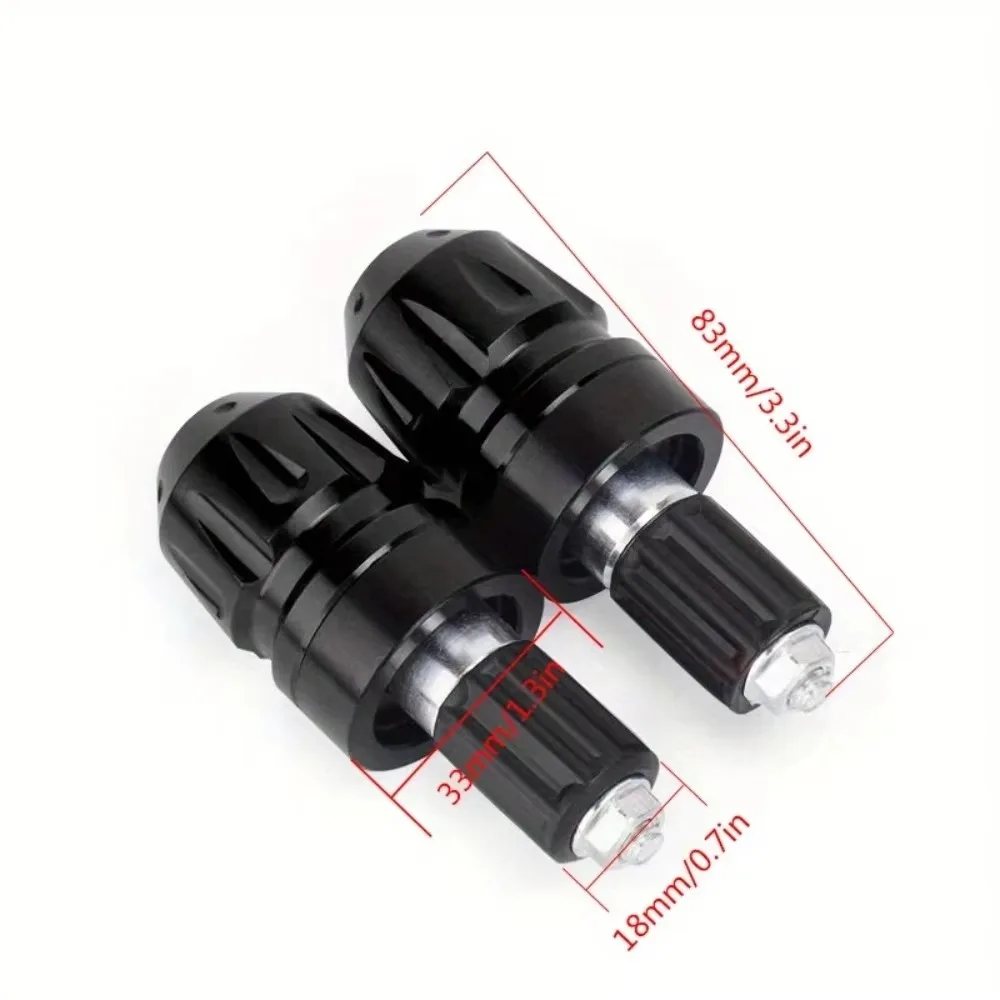 2pcs Motorcycle Handlebar Plug Ball-head Style Aluminum Bar End, Modified Dedicated Balance Block Accessory