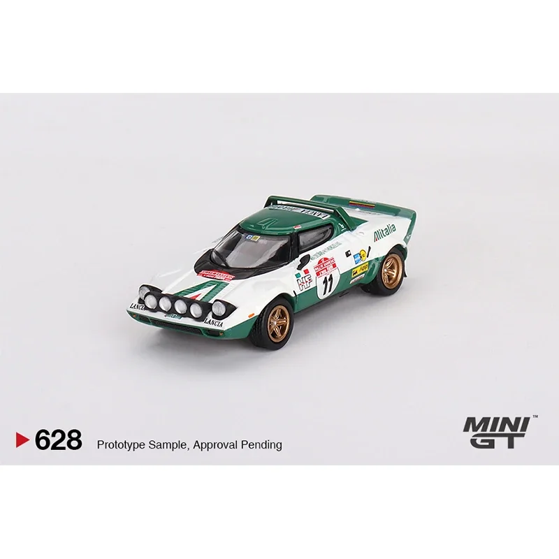 In Stock MINIGT 628 1:64 Stratos HF 1975 Rally Sanremo Winner #11 Diecast Diorama Car Model Toys