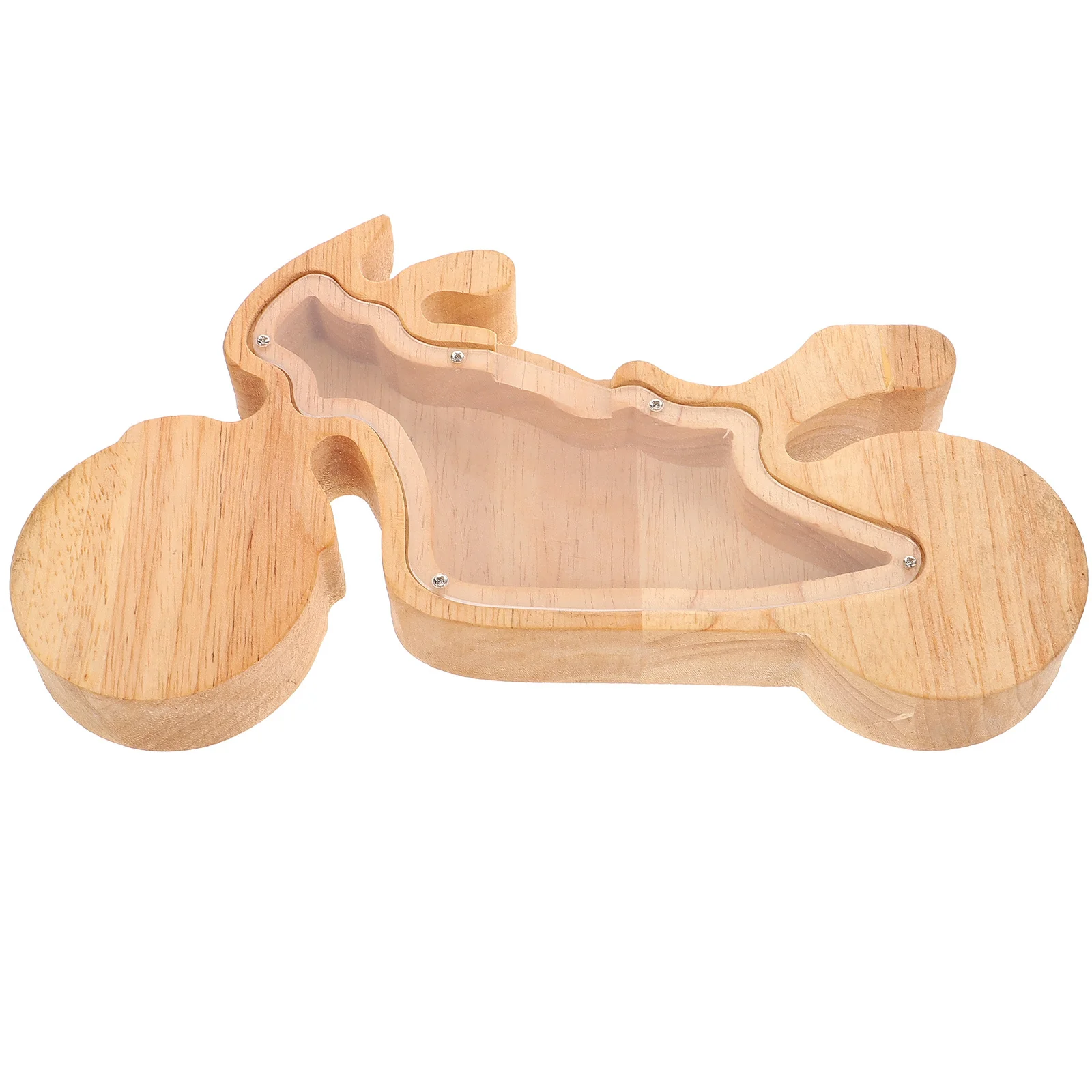 Tirelire en bois Unique avec motif Animal, rangement de pièces de monnaie Transparent, décoration artisanale, Pot d'épargne, cadeau pour Festival d'anniversaire