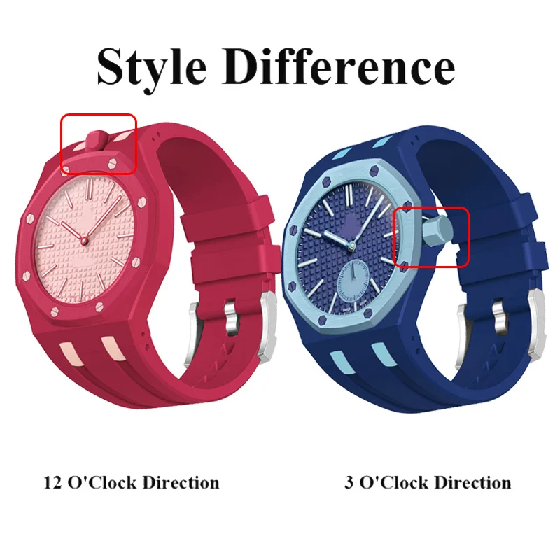 for Swatch X AP Royal Pop Silicone Strap+1 PC Case Wristwatch Integrated Modification Accessories Waterproof and Sweatproof band
