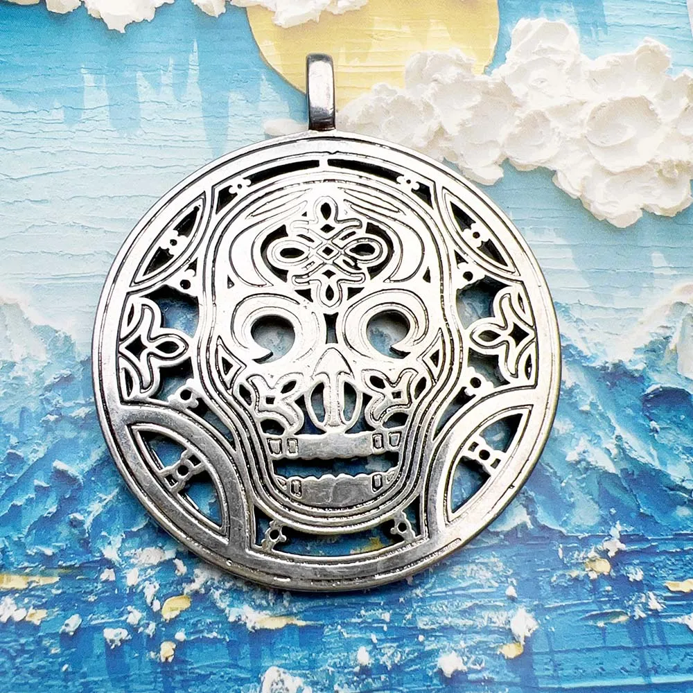 Skull Mask Pendant Spring Fine Jewelry Rebel Street Accessorie 925 Sterling Silver Vintage Gift For Women Men