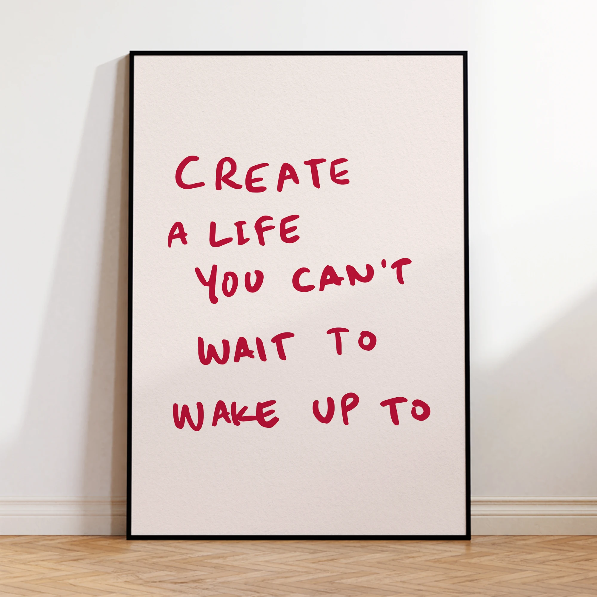 Create A Life You Can't Wait To Wake Up To Wall Art Prints Canvas Painting Poster Picture For Living Room bed Room Home Decor