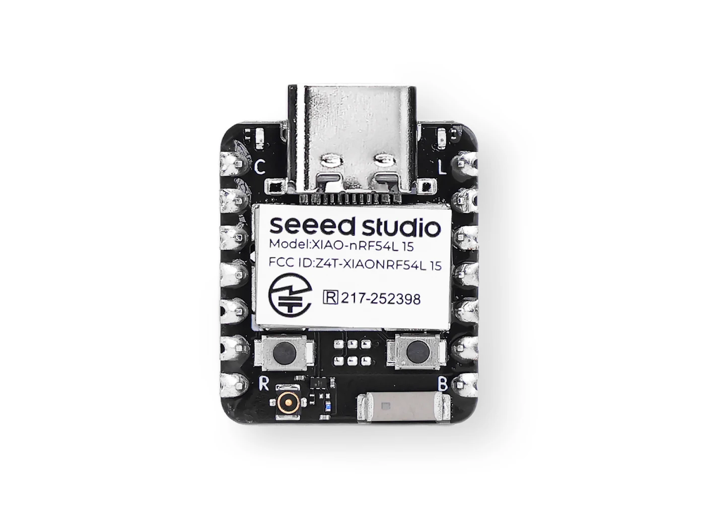 Seeed Studio XIAO nRF54L15 لوحة تطوير ملحومة مسبقًا BLE6 Zigbee Thread، 1.5 ميجابايت NVM، 128 ميجا هرتز MCU + RISC-V