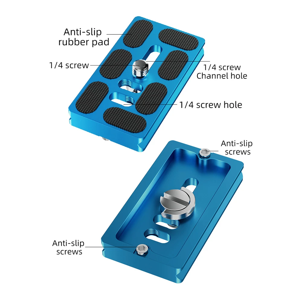 Aluminium SLR Camera Statiefkop Universele Quick Release Plaat Arca Swiss 50 MM/60 MM/70 MM