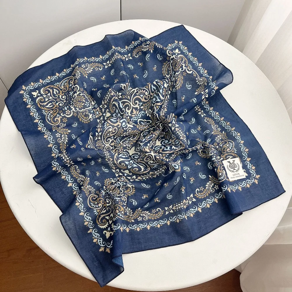 

Thin Cotton Square Scarf Korean Scarf Hair Band Cashew Nut Print Silk Scarf Breathable Headband Square Handkerchief