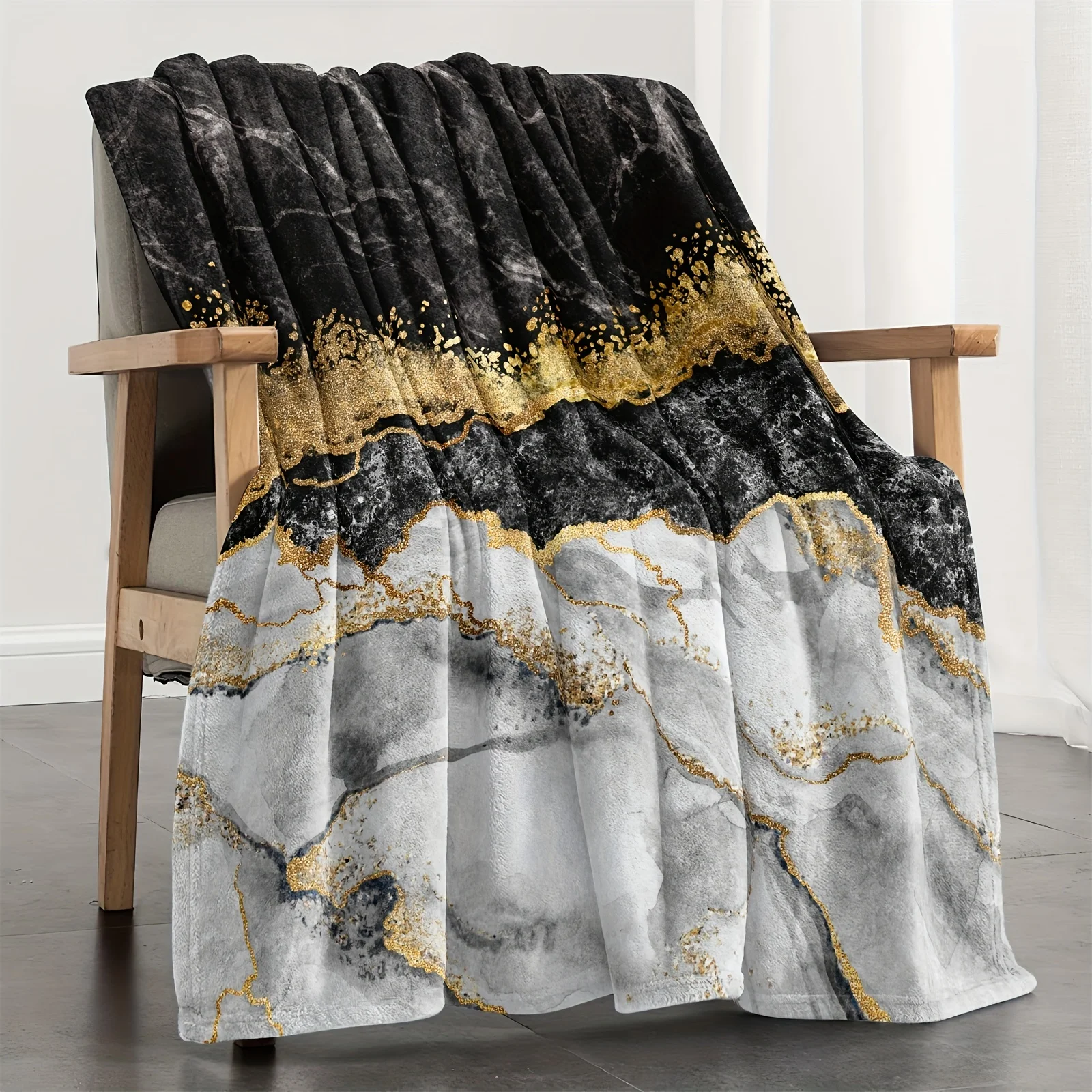 

Black Golden Marble Throw Blanket Soft Plush Throw Flannel Blanket For Travel Blankets Comfortable Bed Blankets Sofa Couch