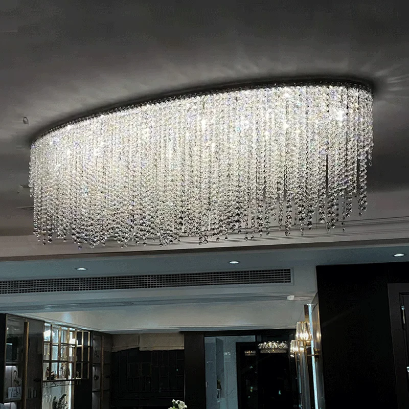 Imagem -03 - Luxo k9 Crystal Gig Pendent Lamp Duplex Floor Lobby do Hotel Sala Escadaria Villa Casa Lustre Decorativo Espiral