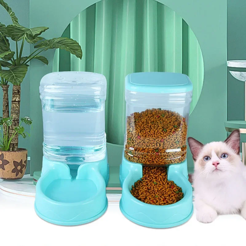 Cat Pet Automatic Feeder Drinking Bowl Large Capacity Dog 3.8L Combination Grain Storage Bucket Supplier