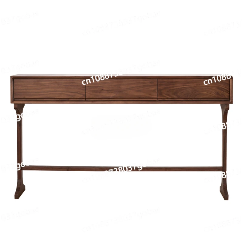 LMM Walnut Entrance Cabinet Solid Wood Console Tables Counter Top Minimalist Aisle Altar