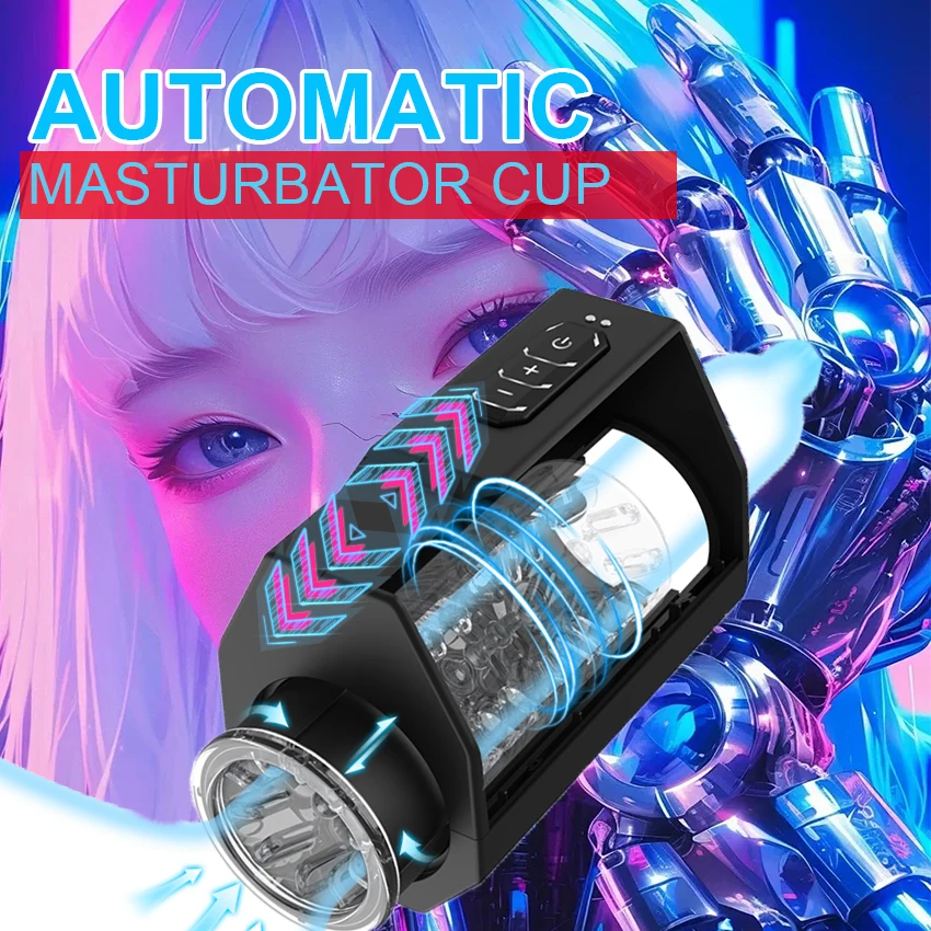 التلقائي ذكر الاستمناء كأس الجنس لعب للرجال الجة الدورية من خلال فتح القضيب هزاز منتجات الكبار أدوات الاستمناء