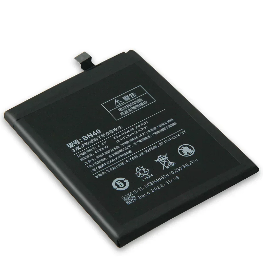 Phone Battery BN40 For Xiaomi Redmi 4 Pro Prime 3G RAM 32G ROM Edition 4100mAh