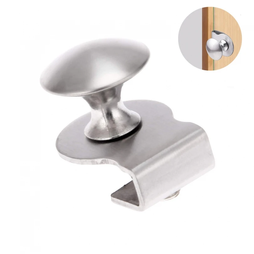 

Cabinet Pulls Glass Door Drawer Handle Stainless Steel Clip 5 - 8mm Glass Free Opening Handle Cabinet Home Furniture Hardware