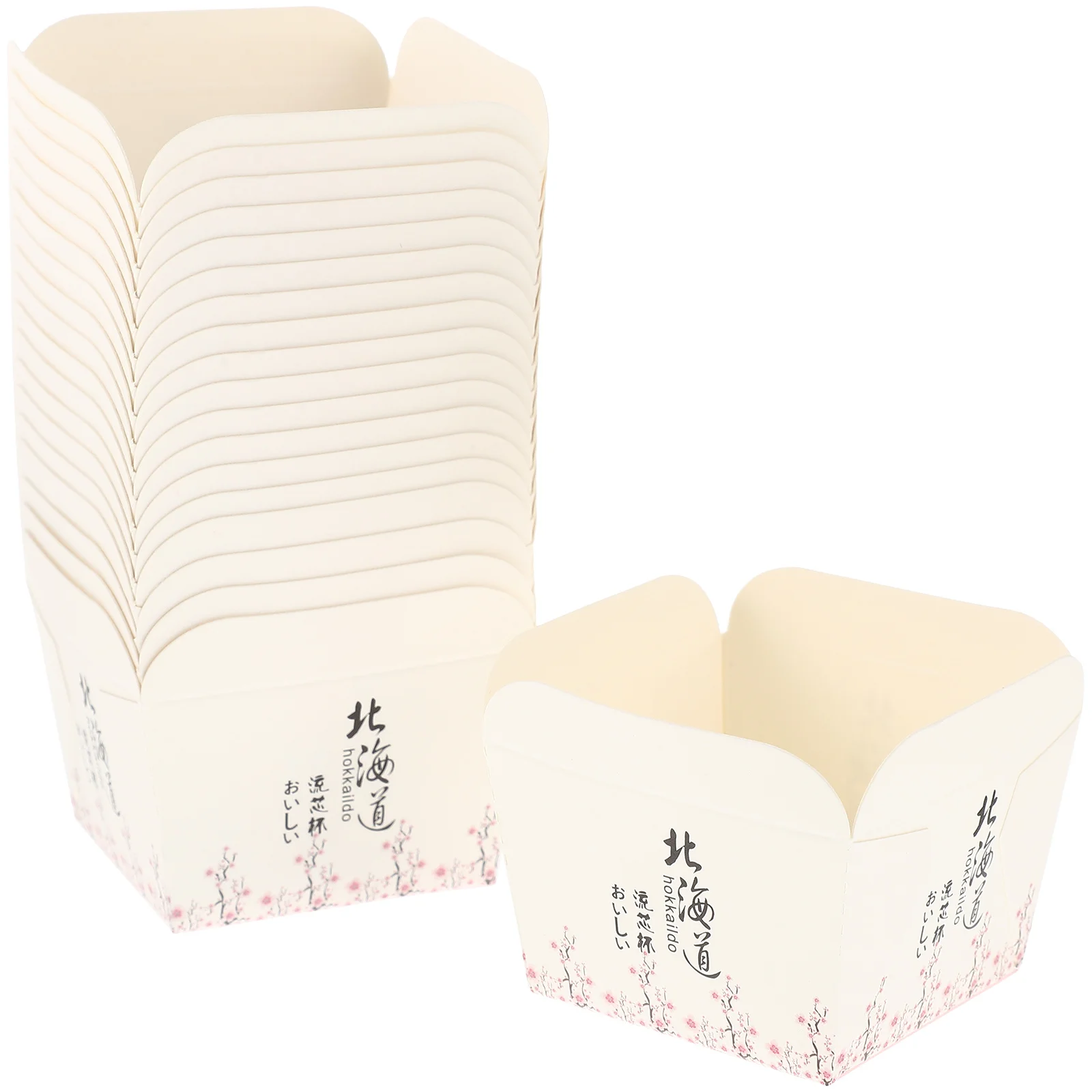 

100pcs Baking Cupcake Paper Cups Disposable Biodegradable Heat-Resistant Dessert Bowls For Cake Mousse Fruit Salad Party