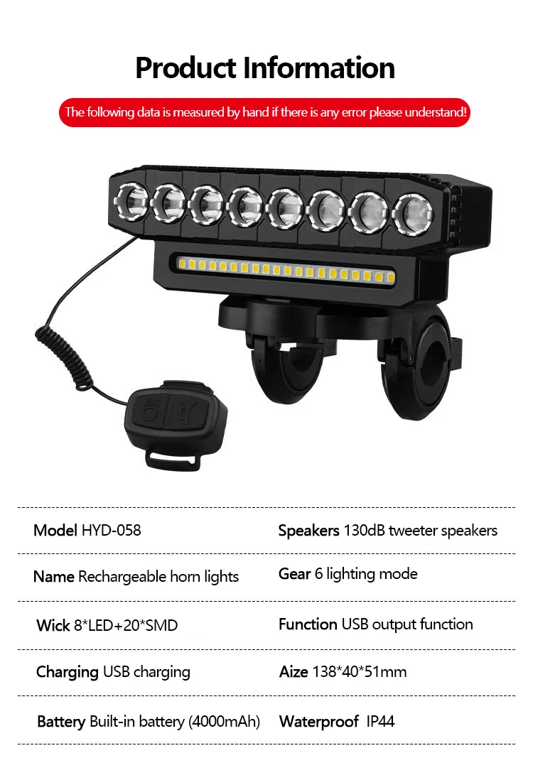 Bike Horn Light